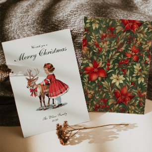 Traditional Vintage Christmas  Holiday Card