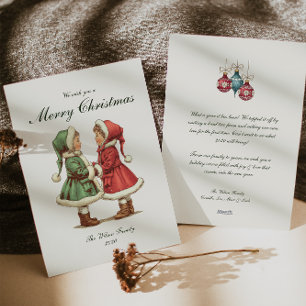 Traditional Vintage Christmas  Holiday Card