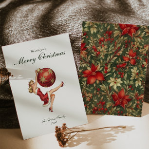 Traditional Vintage Christmas  Holiday Card