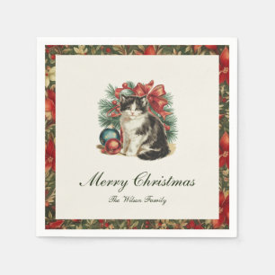 Traditional Vintage Christmas Napkin