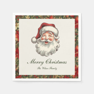 Traditional Vintage Christmas Napkin