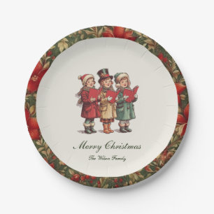 Traditional Vintage Christmas Paper Plate