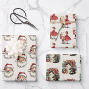 Traditional Vintage Christmas Wrapping Paper