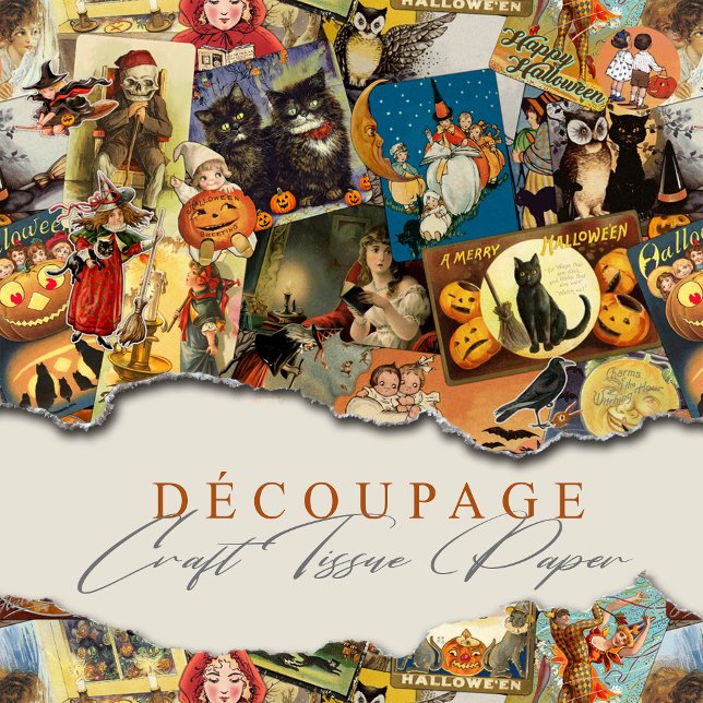 Traditional Vintage Halloween Decoupage Tissue Paper (Creator Uploaded)