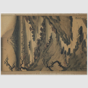 Traditional vintage Japanese nature Landscape No1 Tissue Paper