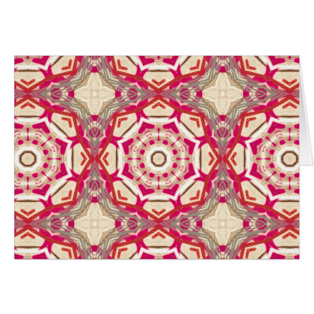 Traditional Vintage Magenta Red Interlocking Rings (Front Horizontal)