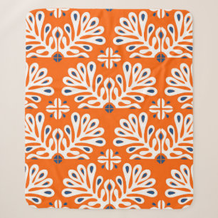Traditional vintage ornament in Scandinavian style Sherpa Blanket