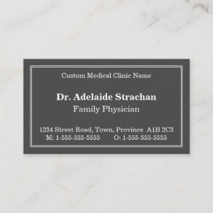 Traditional, Vintage Style Medical Specialist Business Card