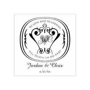 Traditional Vows Crest Wood Art Stamp