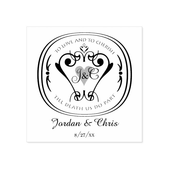 Traditional Vows Crest Wood Art Stamp (Imprint)