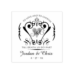 Traditional Vows Wood Art Stamp