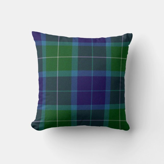 Traditional Wallace Tartan Plaid Pillow (Front)