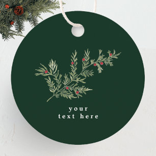 traditional watercolor christmas floral wreath favour tags