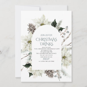 Traditional Watercolor Winter Merry Christmas Invi Invitation