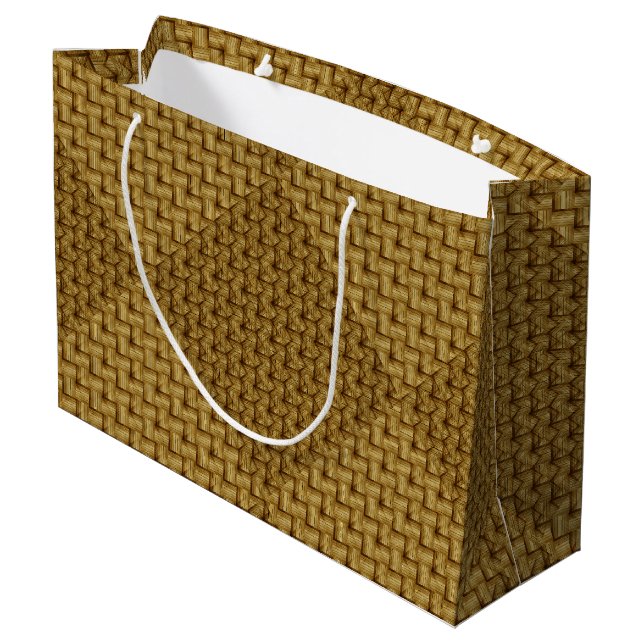 TRADITIONAL WEAVING DESIGN LARGE GIFT BAG (Back Angled)