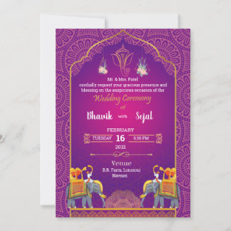 Traditional Wedding Invitation Card