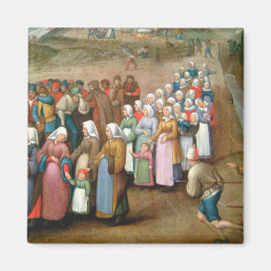 Traditional Wedding Procession (Vintage Art) Magnet