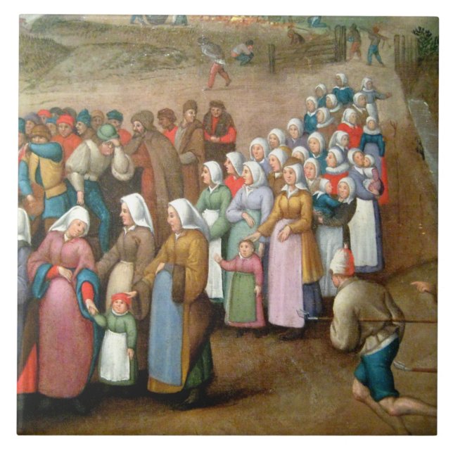 Traditional Wedding Procession (Vintage Art) Tile (Front)