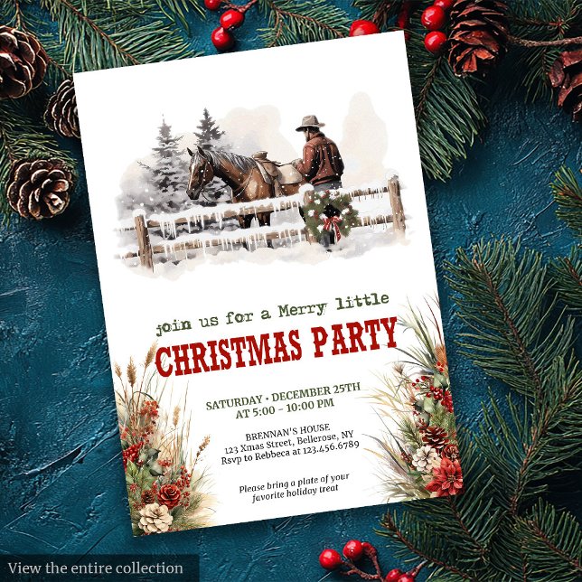 Traditional Western Christmas party invite digital (Traditional Western Christmas party invite digital

)