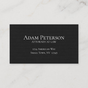 Traditional White on Black Minimalist Business Card