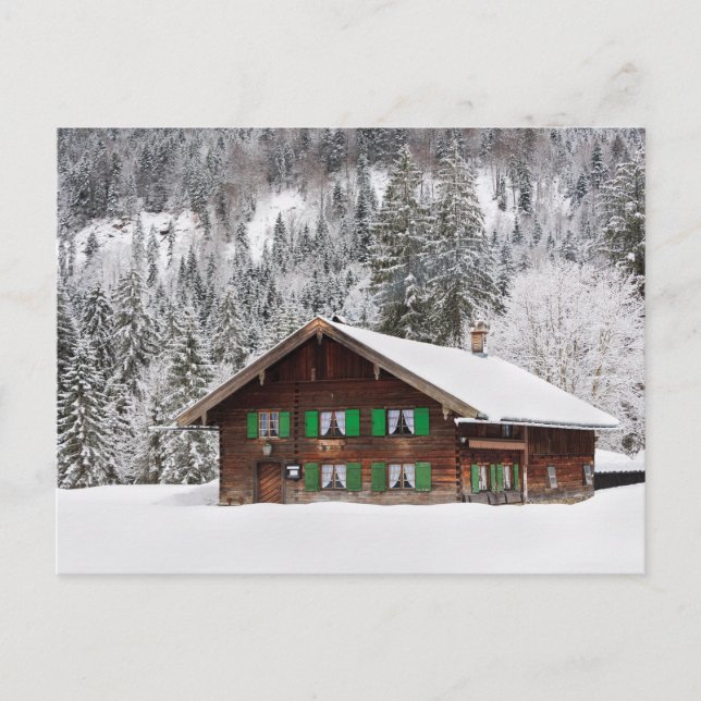 Traditional wooden house in Bavaria postcard (Front)