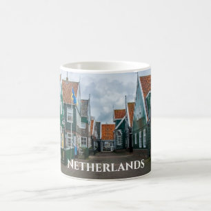 Traditional wooden houses in Marken village Coffee Mug