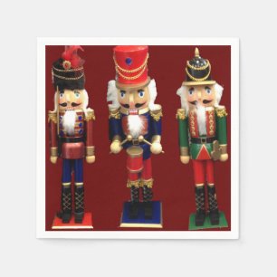 Traditional Wooden Nutcracker Figures Napkin