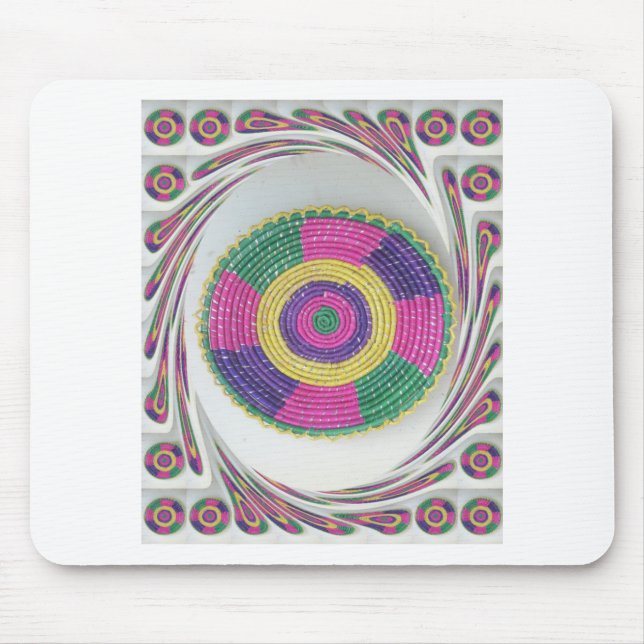 Traditional Woven Plate whirl Mouse Mat (Front)