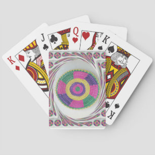 Traditional Woven Plate whirl Playing Cards
