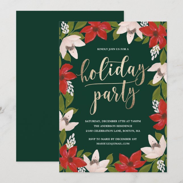 Traditions Holiday Party Invitation (Front/Back)
