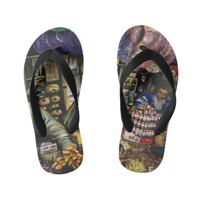 Traditions of Ancient Commerce, Jerusalem Kid's Flip Flops (Footbed)