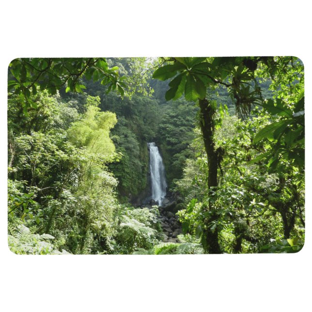 Trafalgar Falls Tropical Rainforest Photography Floor Mat (Front)