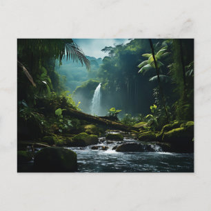 Trafalgar Falls Tropical Rainforest Photography Postcard