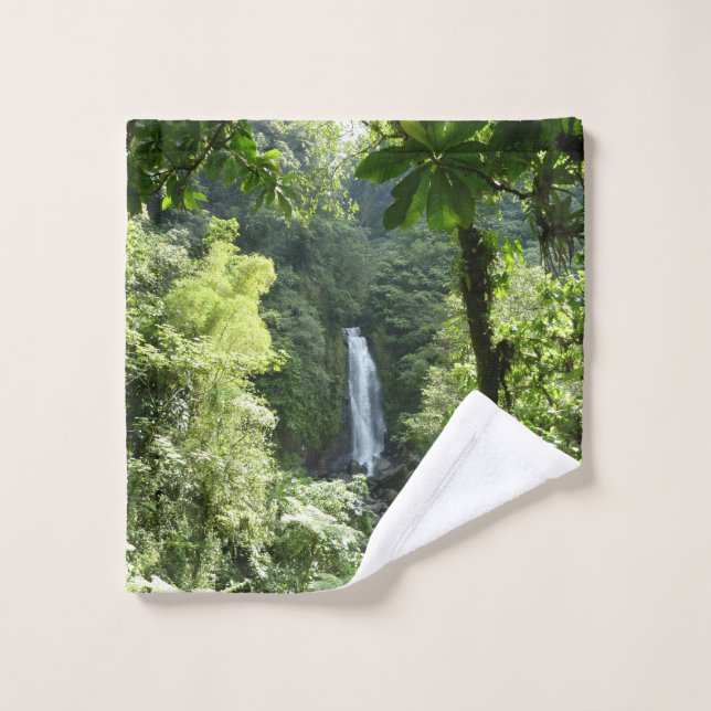 Trafalgar Falls Tropical Rainforest Photography Wash Cloth (Wash Cloth)