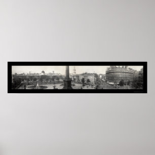 Trafalgar Sq. London Photo 1908 Poster