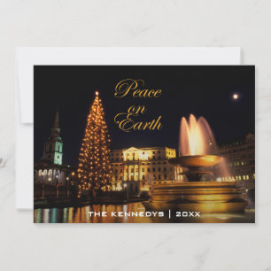Trafalgar Square at Christmas, London Holiday Card