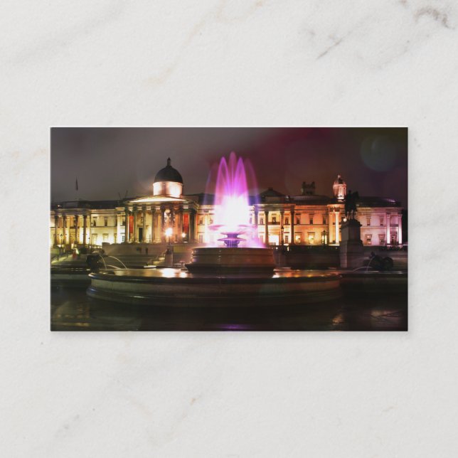 Trafalgar Square Fountain Business Card (Front)