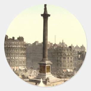 Trafalgar Square I, London, England Classic Round Sticker