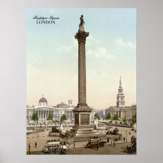 Trafalgar Square in London (1900) Poster