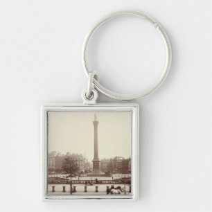 Trafalgar Square, London (sepia photo) Key Ring