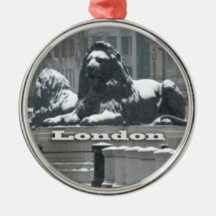 Trafalgar Square London - Snow Metal Tree Decoration