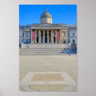 Trafalgar Square, London UK Postcard Poster