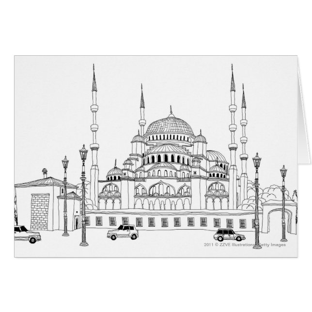 Traffic by mosque (Front Horizontal)