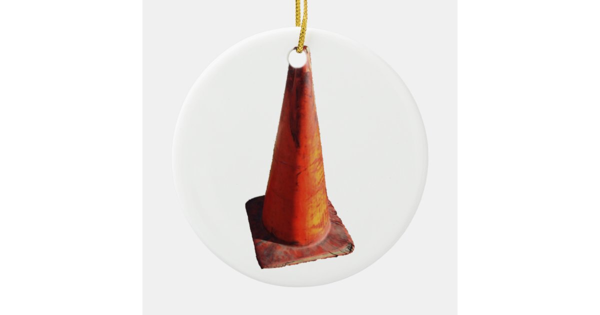 Traffic Cone Christmas Ornament Zazzle.co.uk