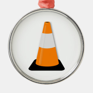 Traffic Cone Metal Tree Decoration