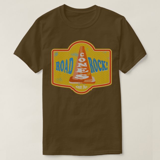 Traffic Cone Road Cones Rock T-Shirt (Design Front)