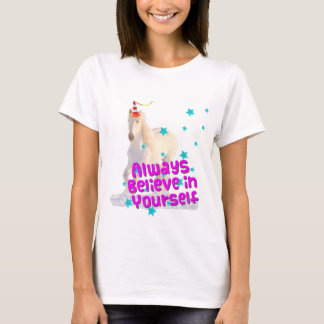 Traffic Cone Unicorn Horse Always Believe Yourself T-Shirt