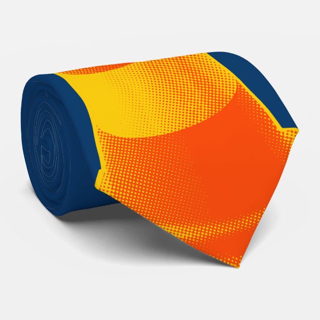 Traffic Cone with Yellow Stripes Tie (Rolled)