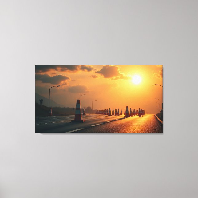 Traffic cones canvas print (Front)