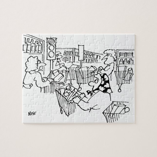 Traffic Control Traffic Lights in a Supermarket Jigsaw Puzzle (Horizontal)